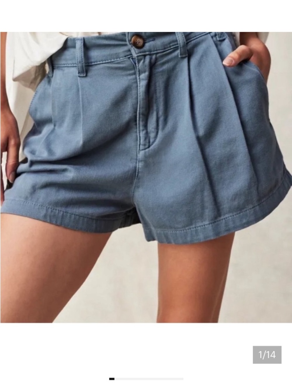 Free People Billie Chino Shorts Blue Size 4